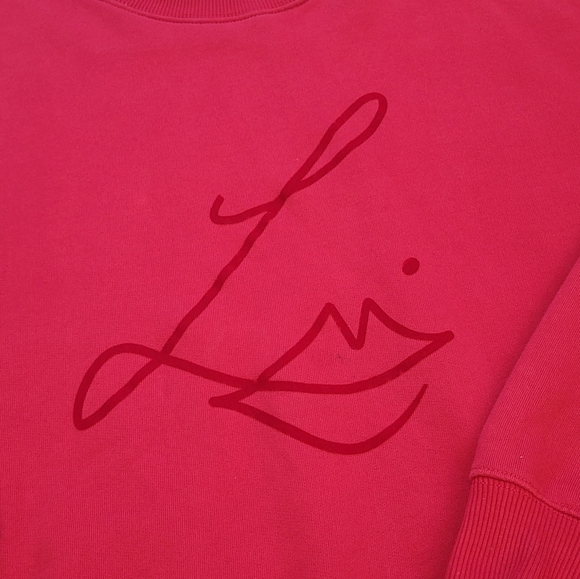 Lisa Eldridge Cropped Long Sleeve Womens Sweater Red Medium - Picture 4 of 12